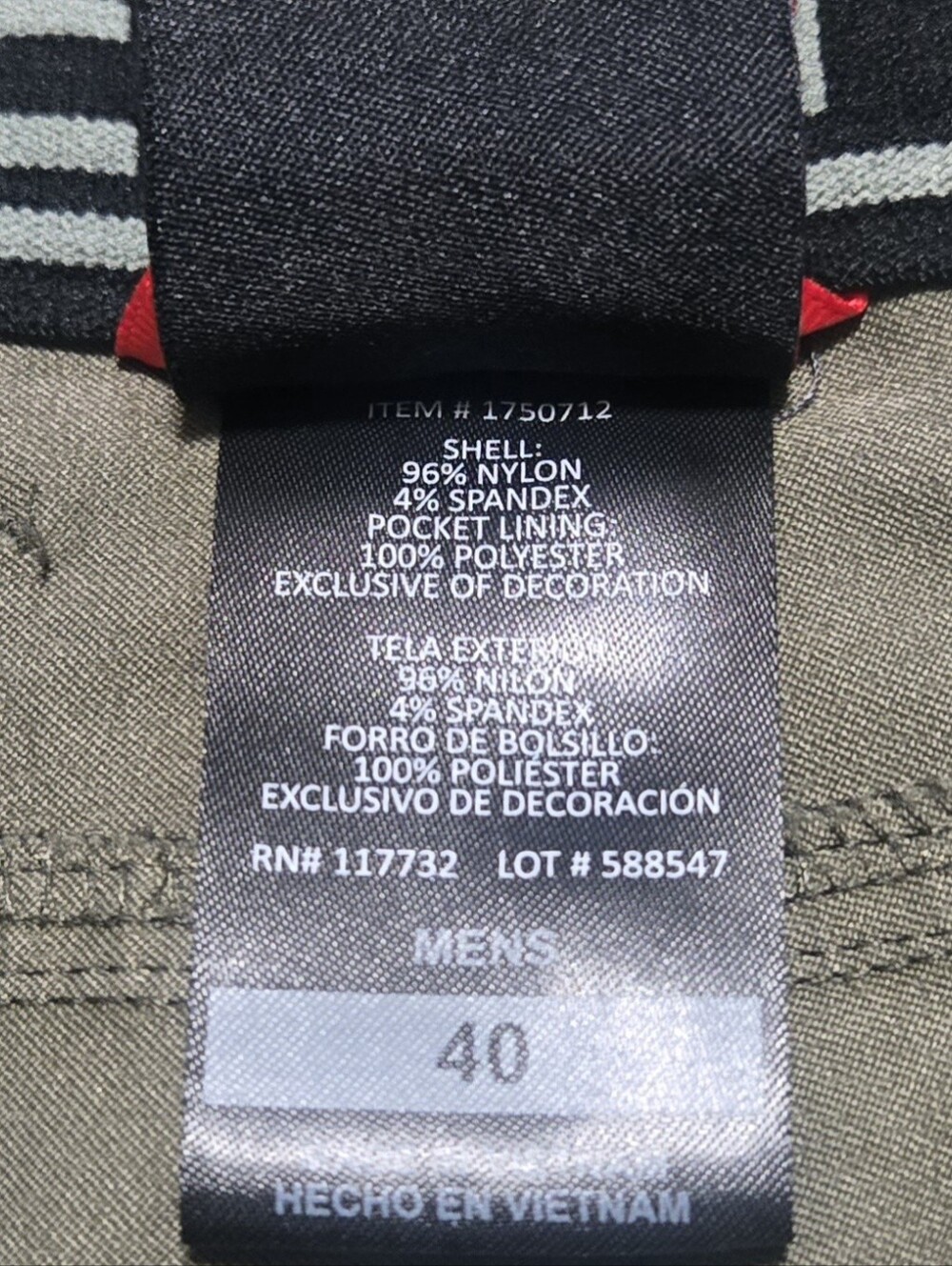 Gerry Weber Olive Green Athletic Shorts with Webbing Belt Mens Size 40 Hiking - Picture 5 of 9